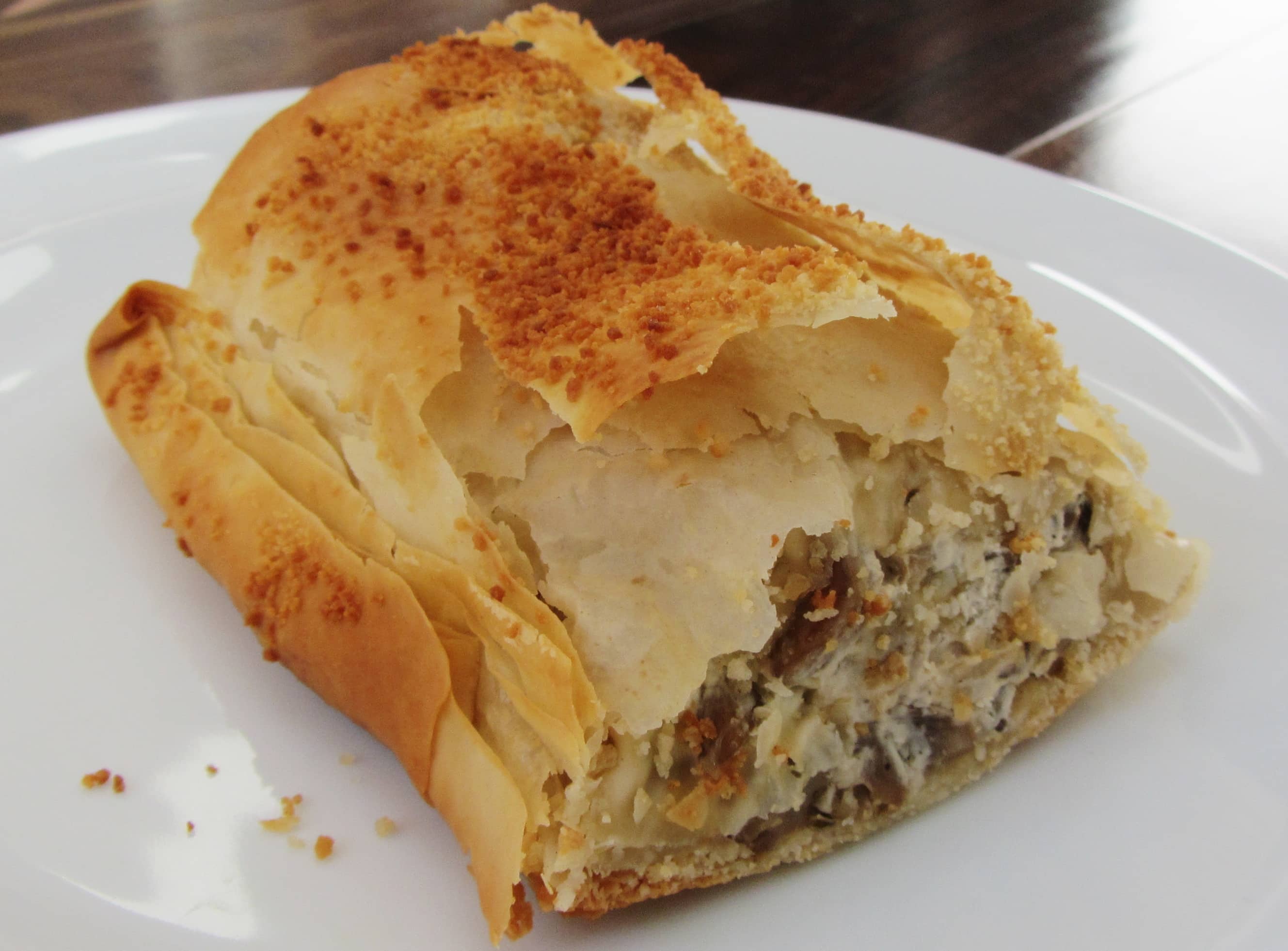 Mushroom strudel