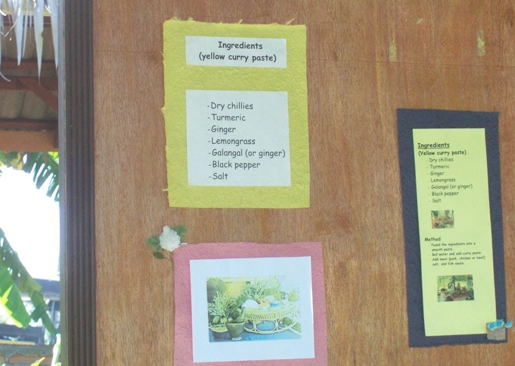 list of ingredients for Thai curry paste