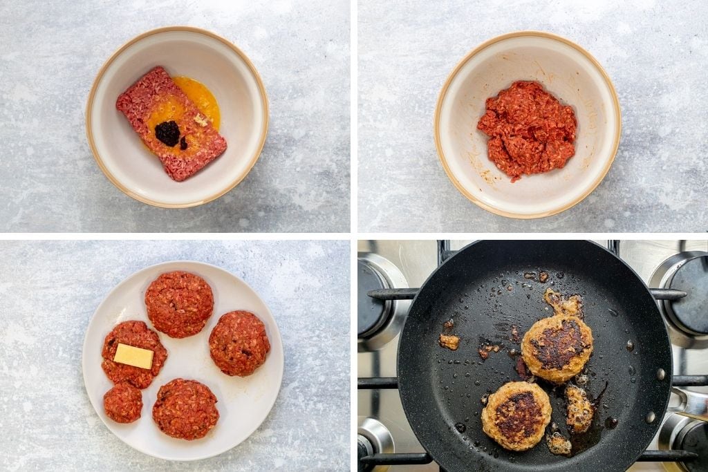 Juicy lucy burgers step by step 