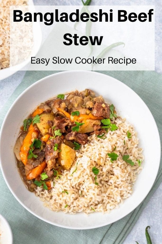 Bangladeshi beef stew pin image
