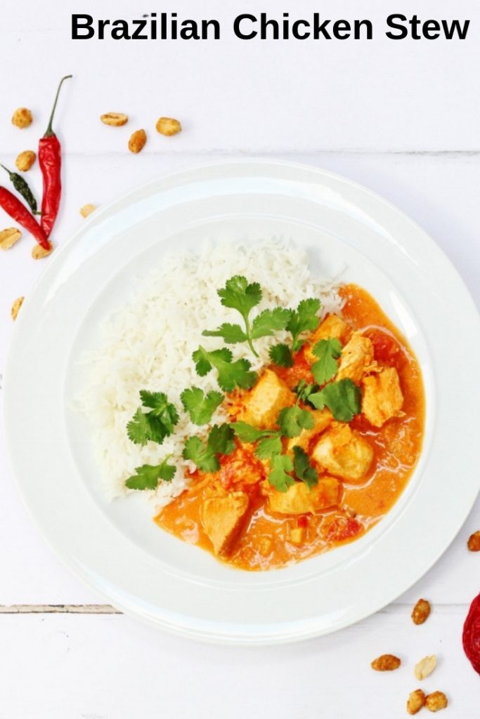Brazilian chicken stew pin image