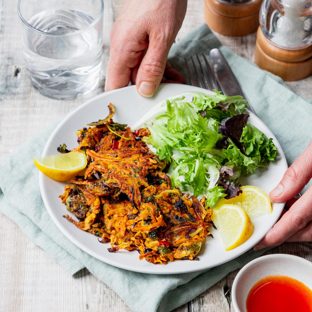 Plate of sweet potato and black bean patties