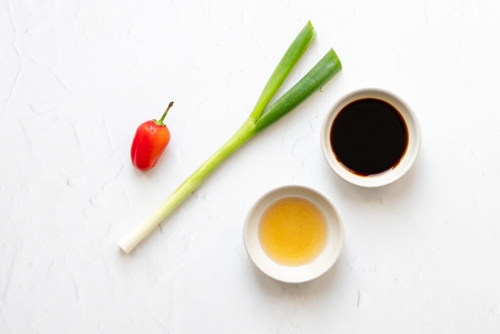Ingredients for the dipping sauce