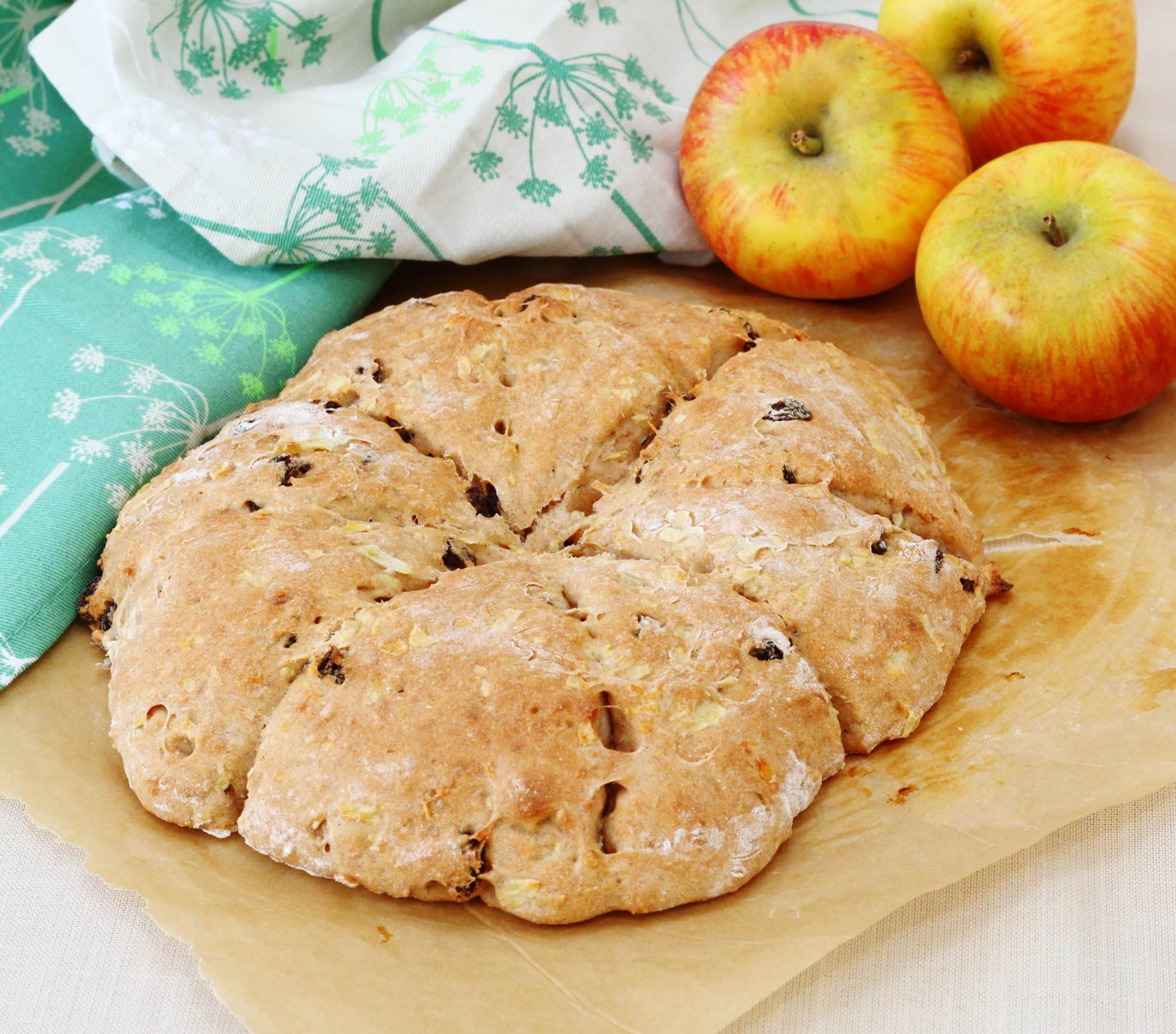 Homemade apple sultana and cinnamon scones