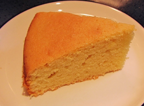 Slice of mastic cake
