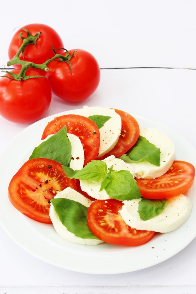 Caprese salad on a plate