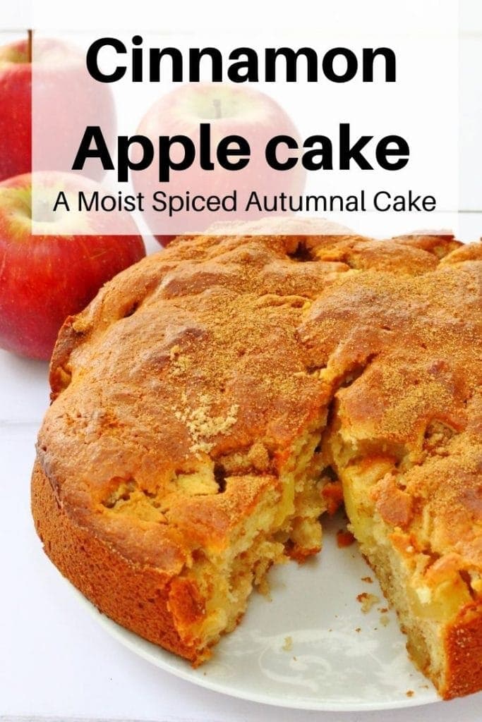Cinnamon apple cake pin image