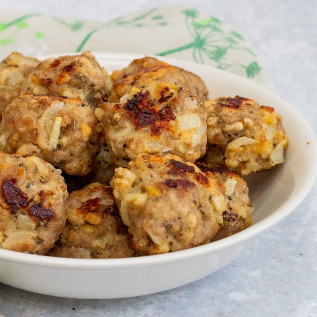 Stuffing balls close up