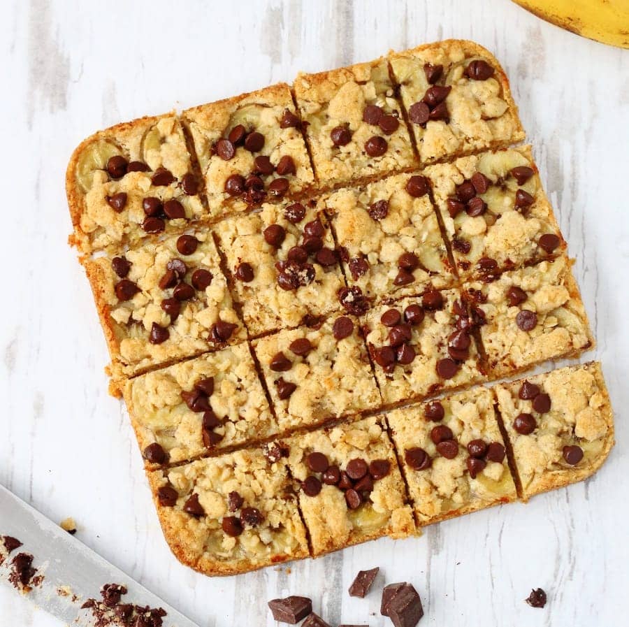 Chocolate banana oat bars