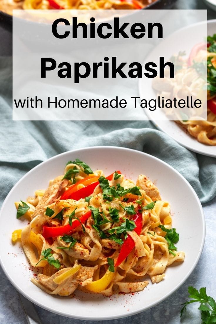 Chicken paprikash pin image