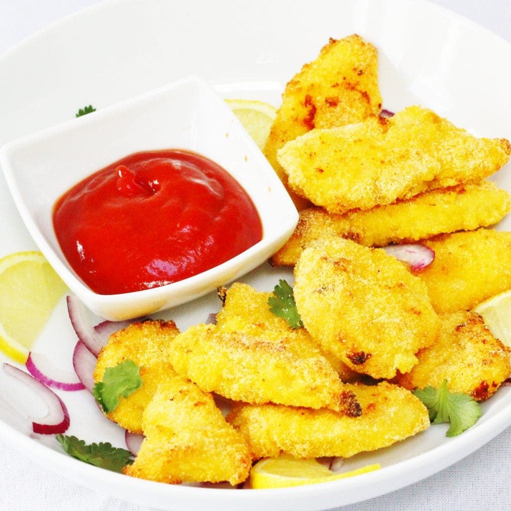Crispy polenta crusted chicken