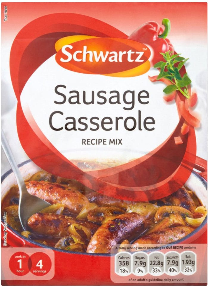 schwartz sausage casserole mix