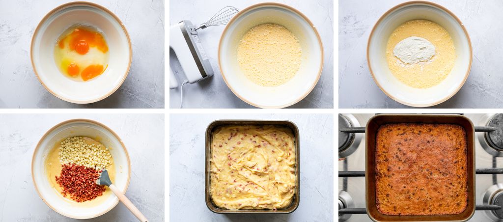 How to make white chocolate raspberry blondies