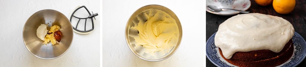 Making icing for orange buttermilk cake