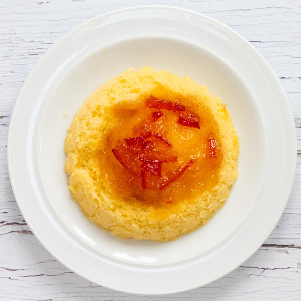 Microwave marmalade sponge pudding