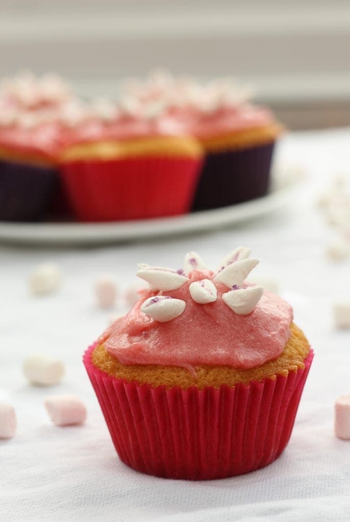 Marshmallow Flower Cupcakes