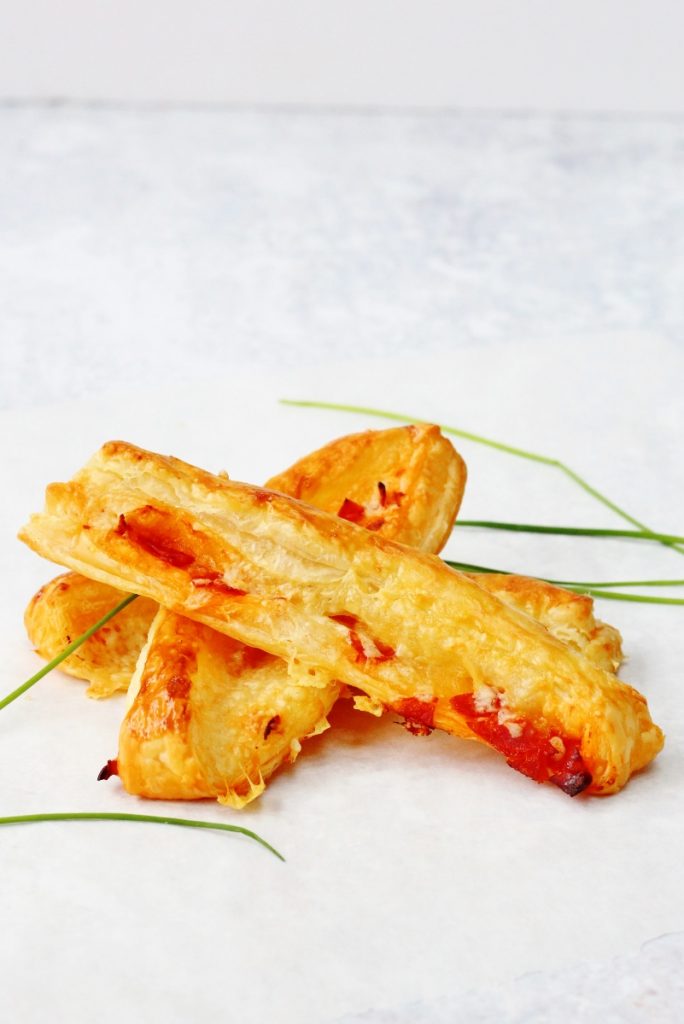 3 homemade chorizo and cheese straws
