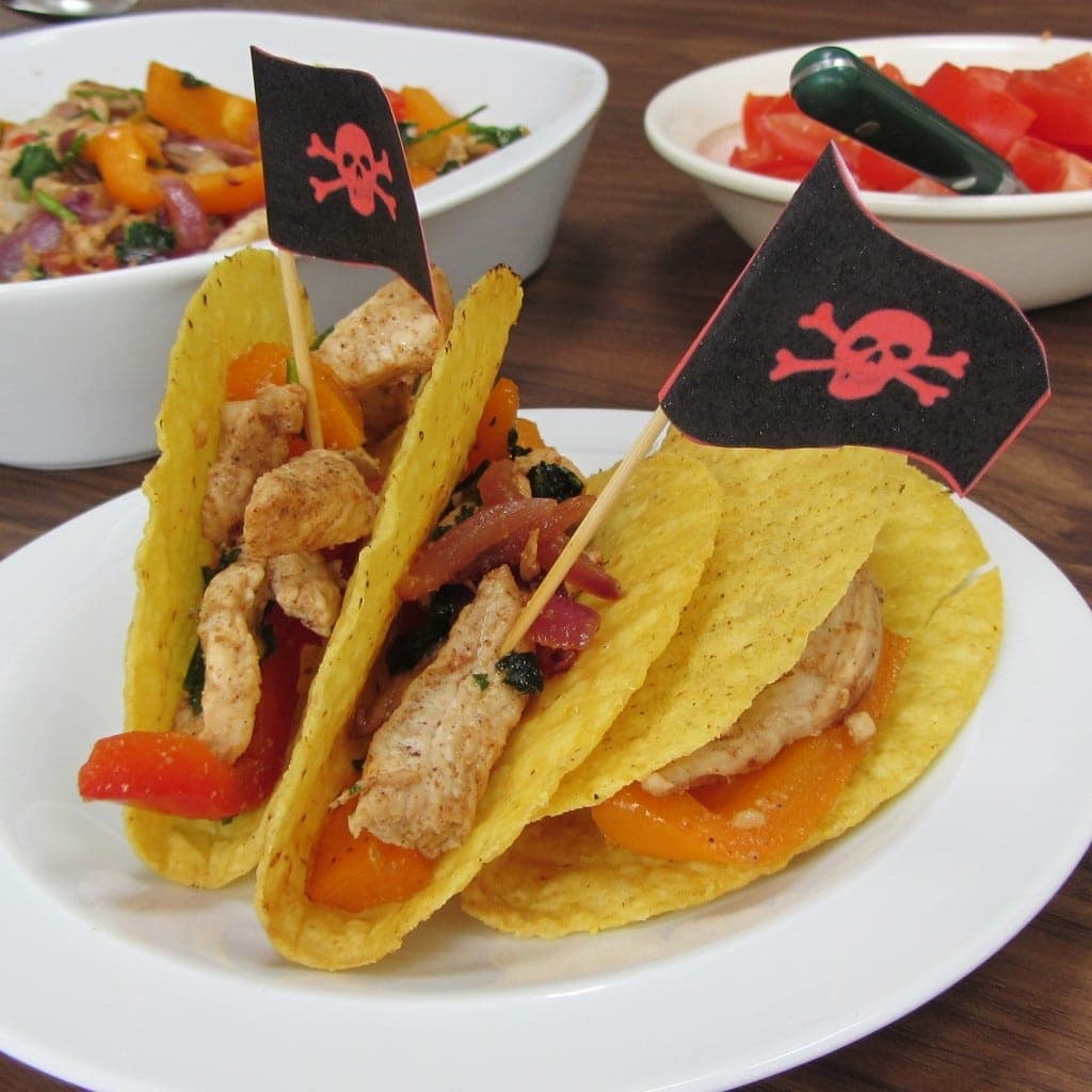 Pirate ship turkey tacos
