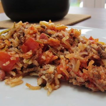 Beef and tomato bake