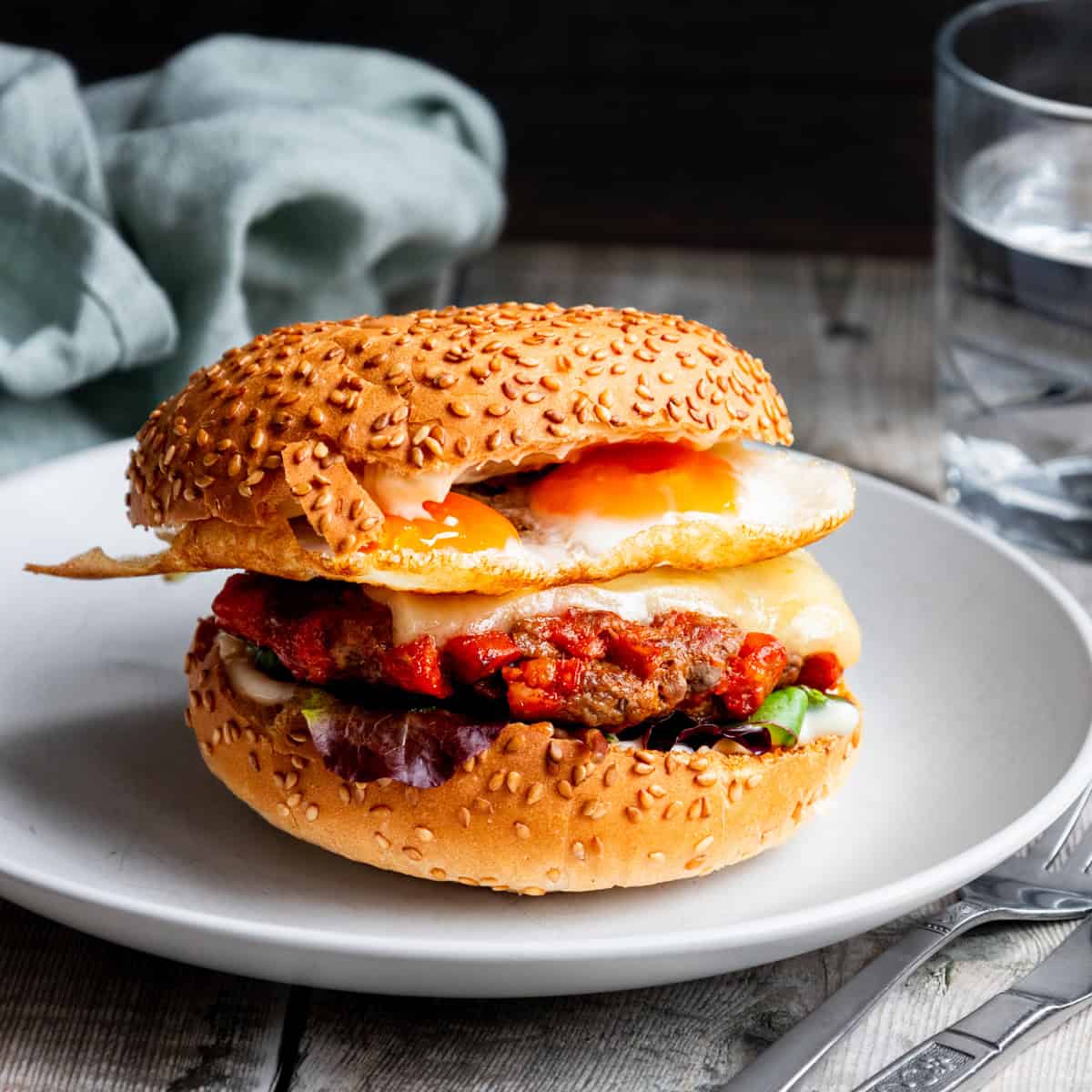 Beef and chorizo burgers