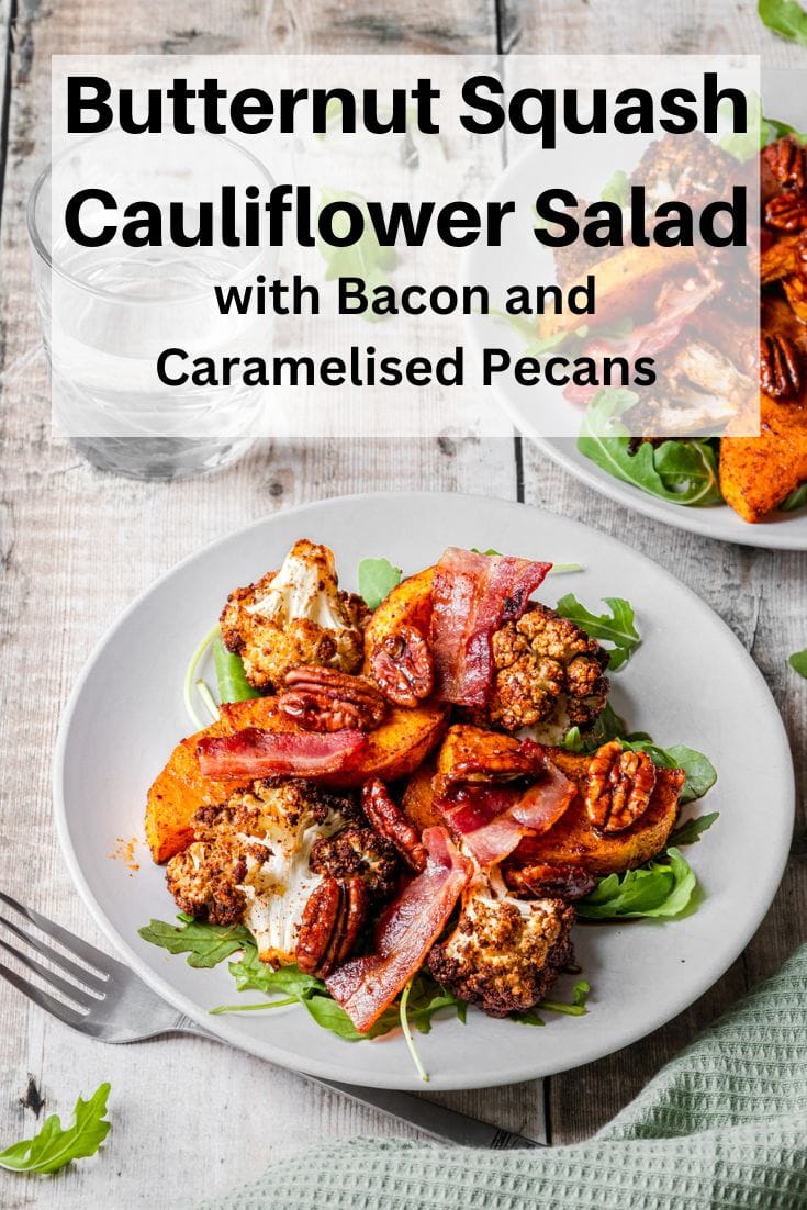 pin image roasted butternut squash cauliflower salad