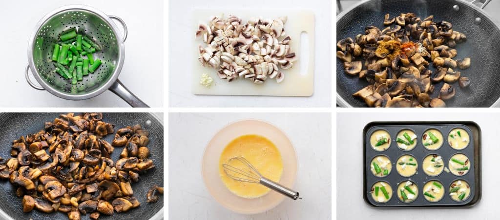 How to make mini frittatas step by step