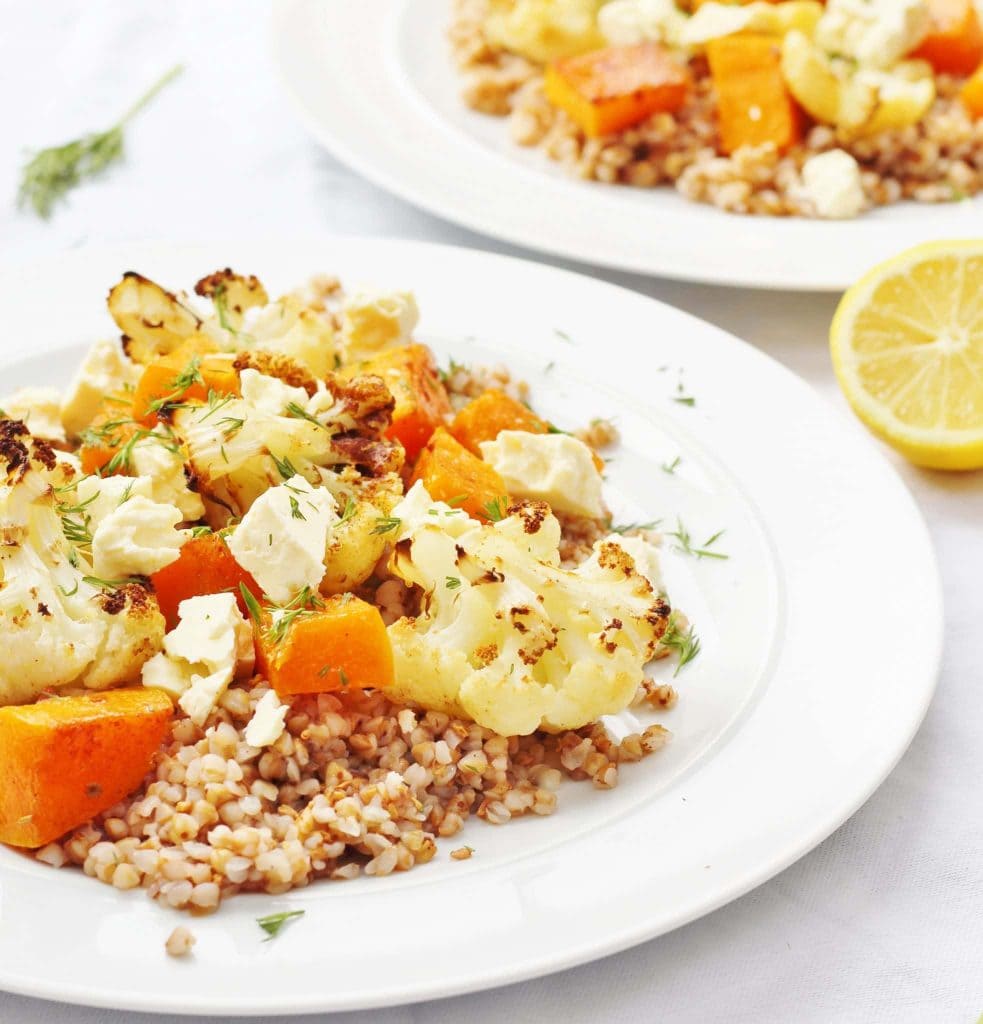 Vegetarian Buckwheat Salad with Roasted Vegetables