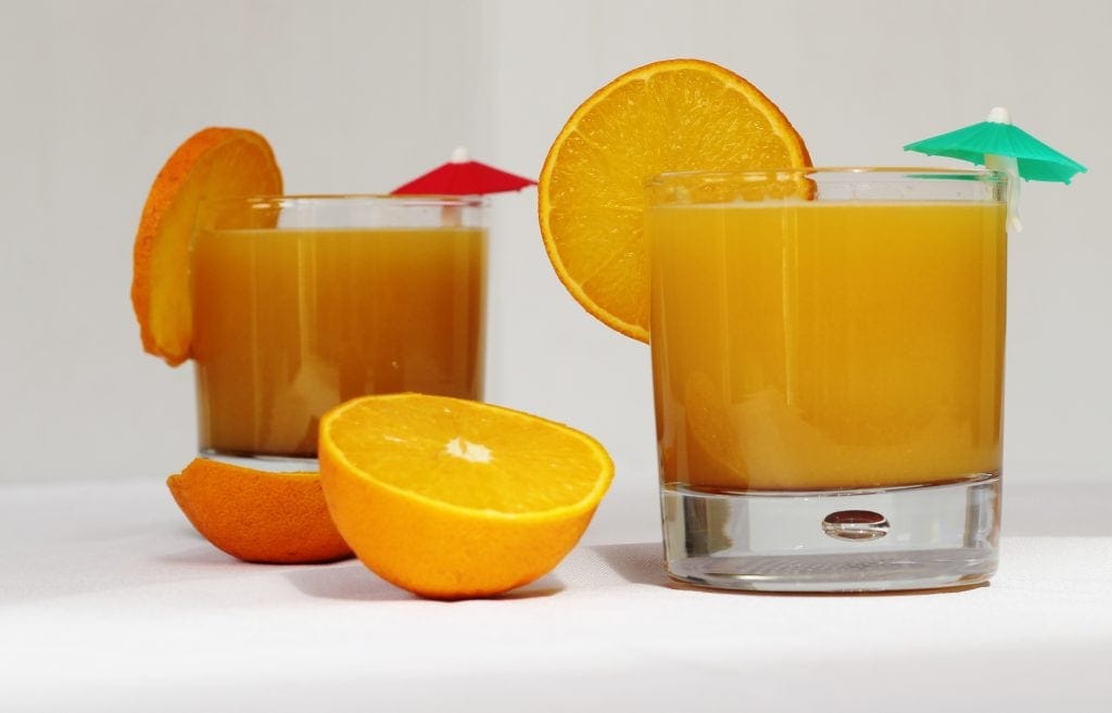 Orange and pomegranate molasses mocktail