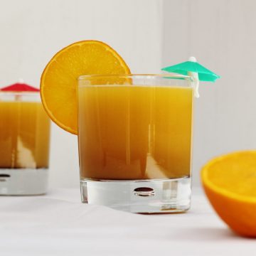Orange and pomegranate molasses mocktail