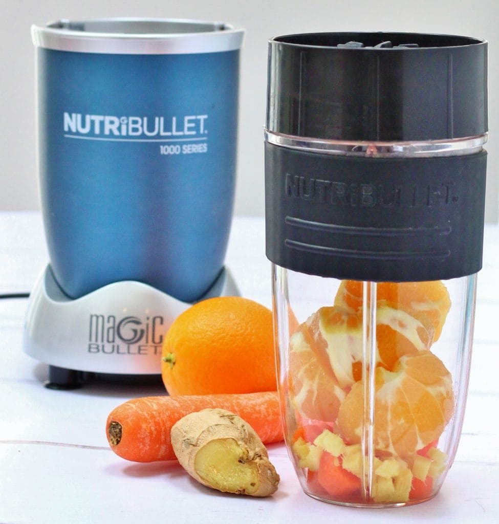 Orange smoothie in the Nutribullet