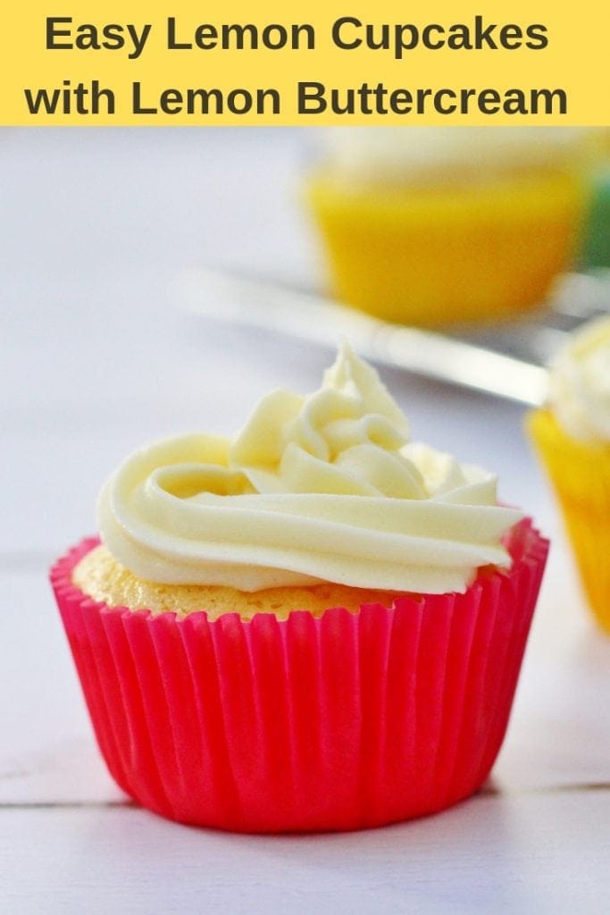 Easy lemon cupcakes with lemon buttercream