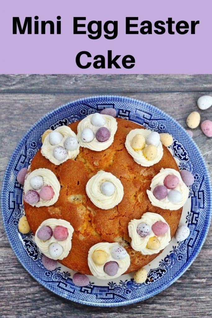 Mini egg easter cake pin image
