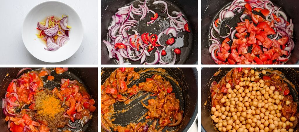 how to make sour chickpea stew step by step