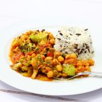 Nutty roasted romanesco curry. This homemade curry makes a delicious easy vegan meal.