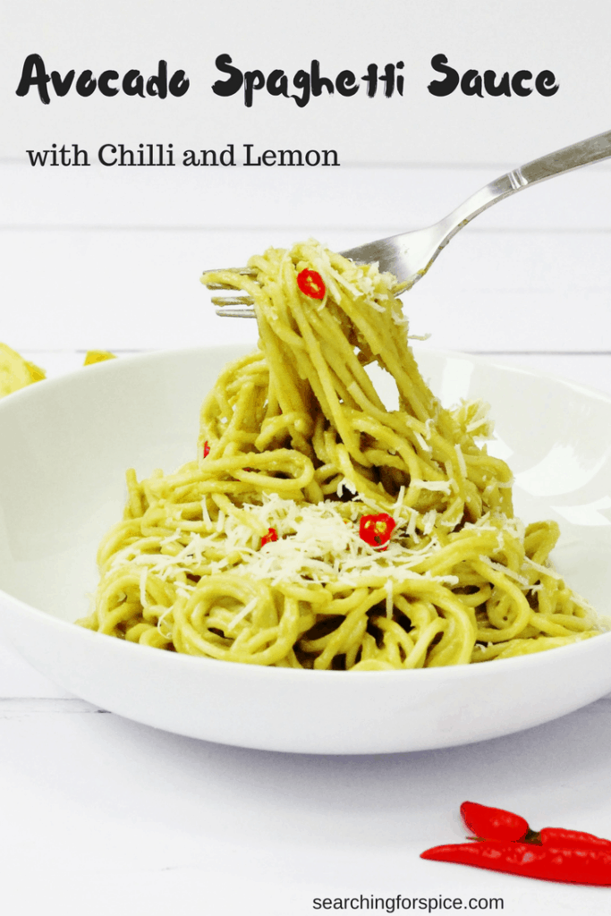 Avocado spaghetti pin image
