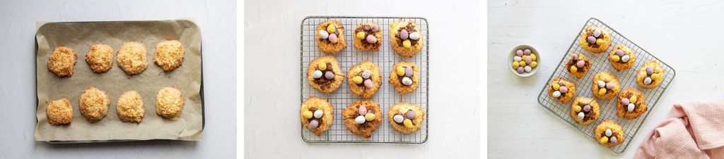 Making coconut macaroons