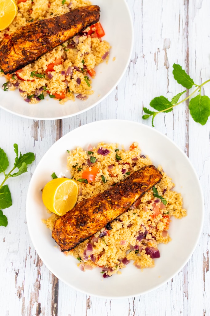 Moroccan spiced salmon