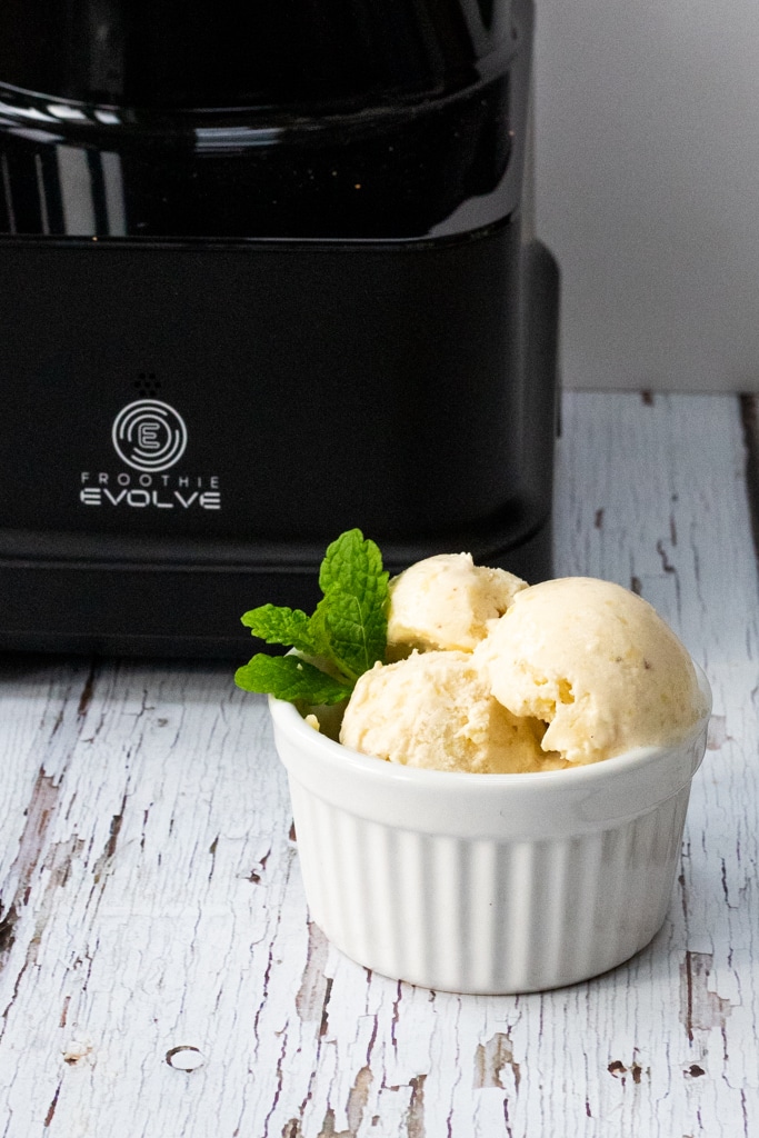 Froothie evolve with pina colada sorbet