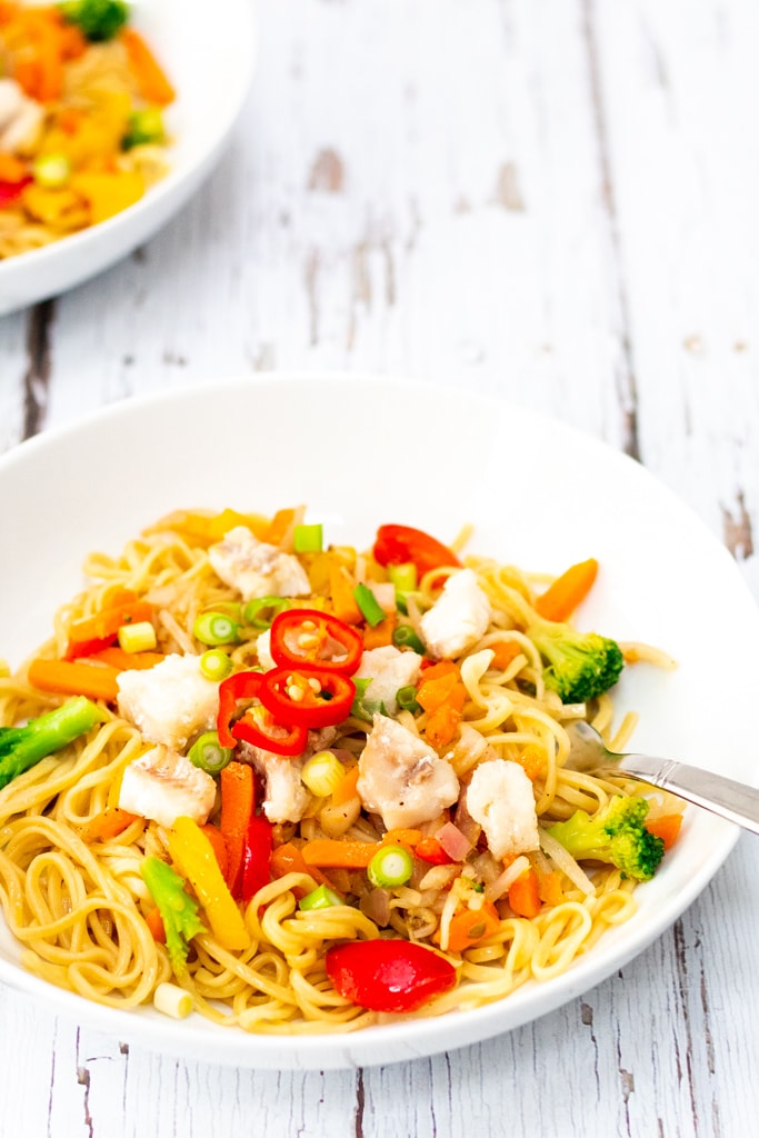 Alaskan pollock recipe with noodles