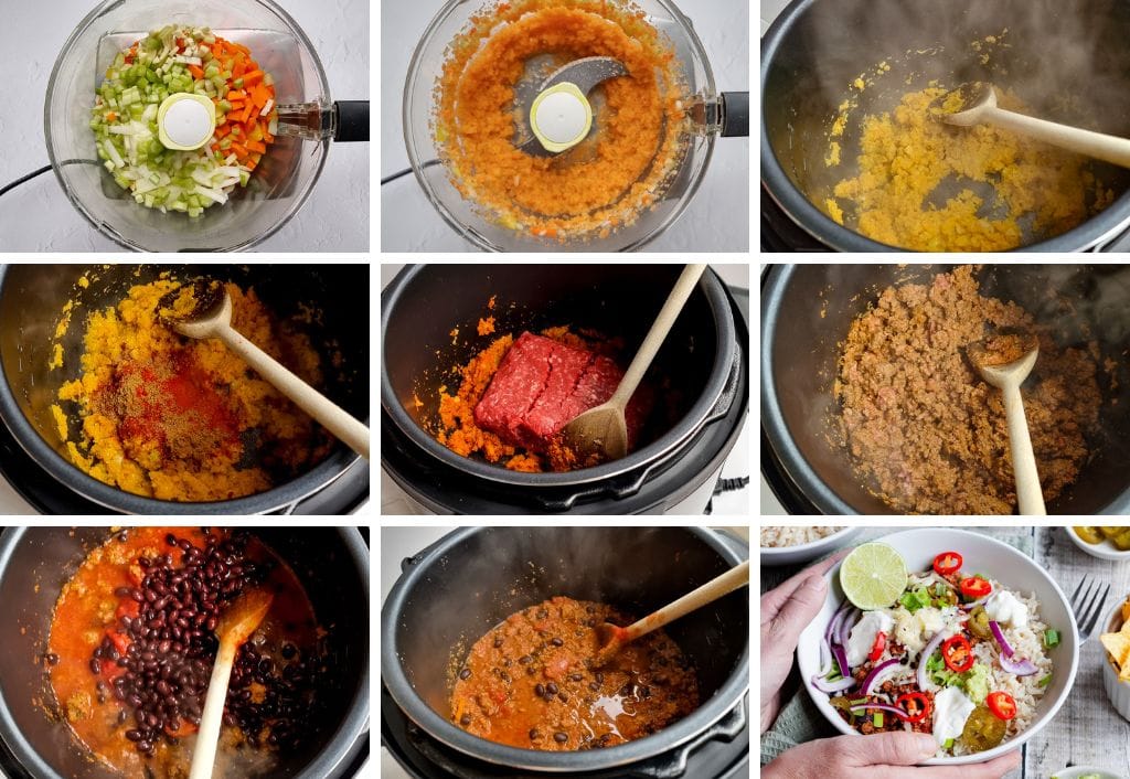 How to make chilli con carne with hidden vegetables step by step
