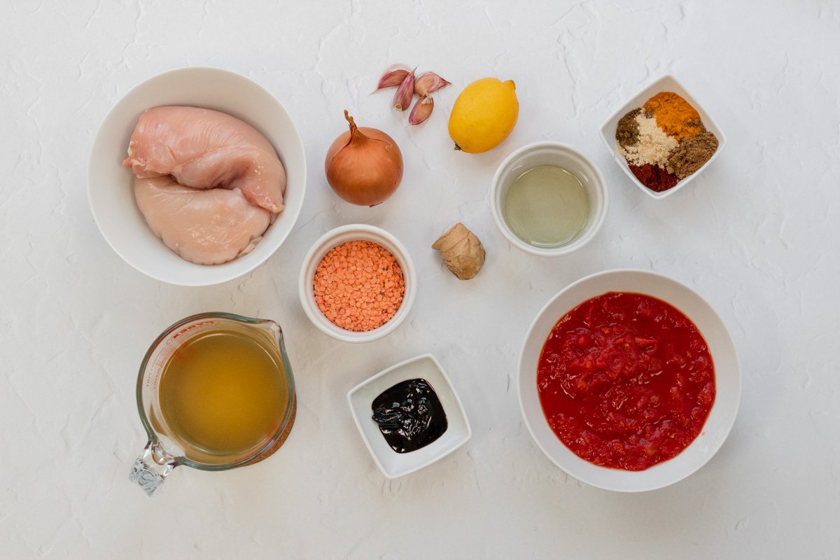 Ingredients for Chicken Dhansak