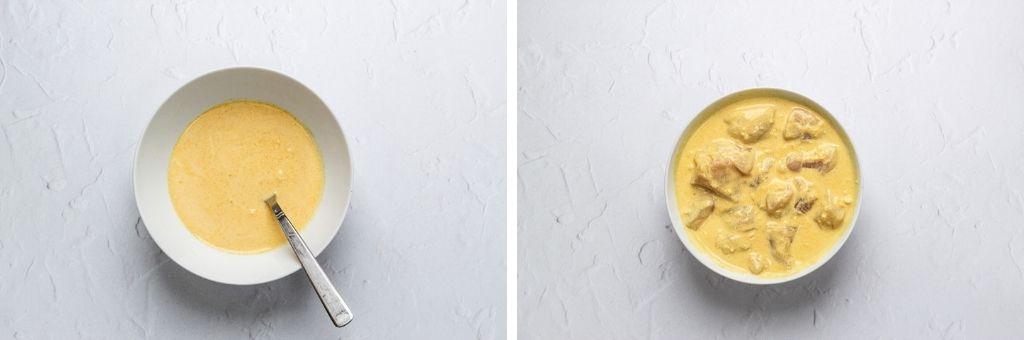 Biryani marinade with and without chicken