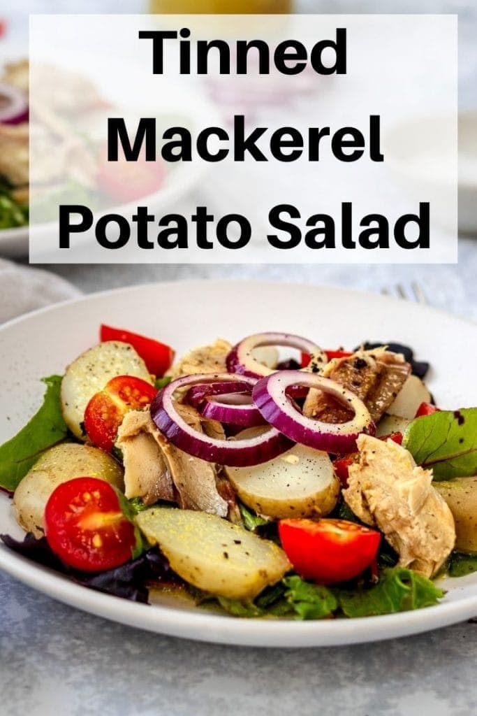 Tinned mackerel salad pin image
