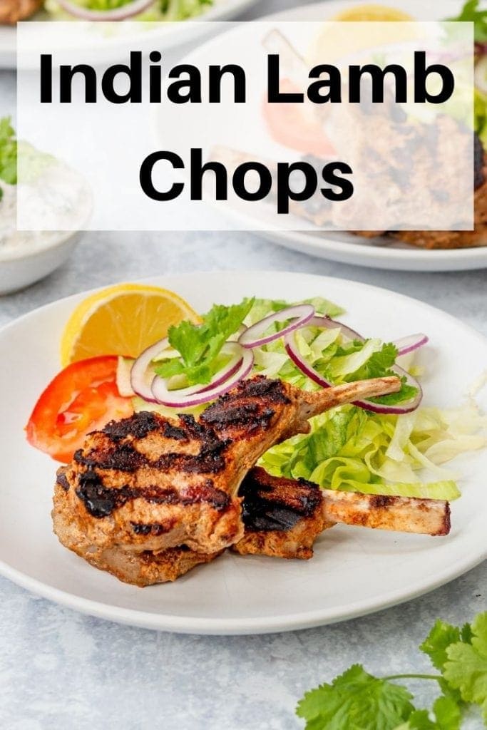 Indian lamb chops pin image