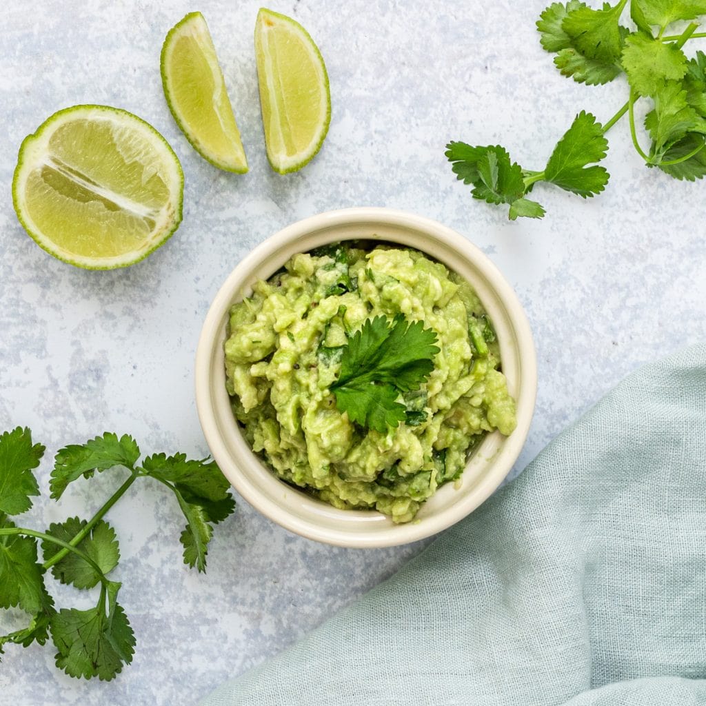 bowl of classic guacamole