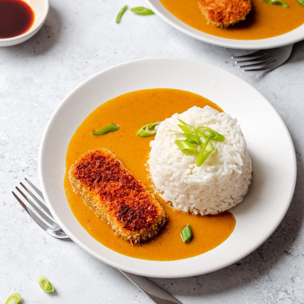 bowl of tofu katsu curry