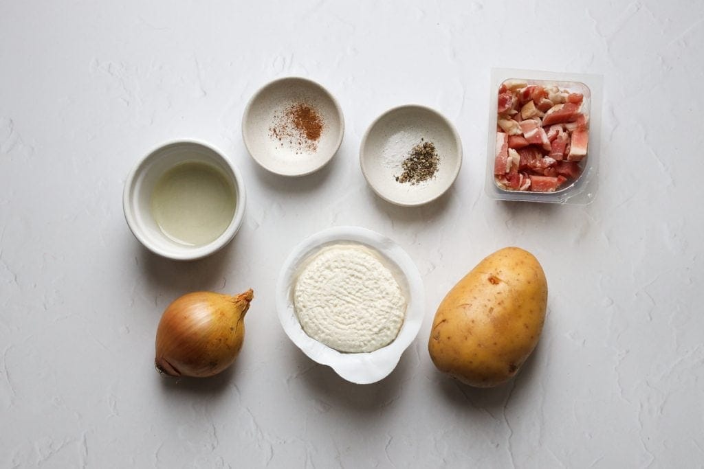 Ingredients for the pierogi ruskies