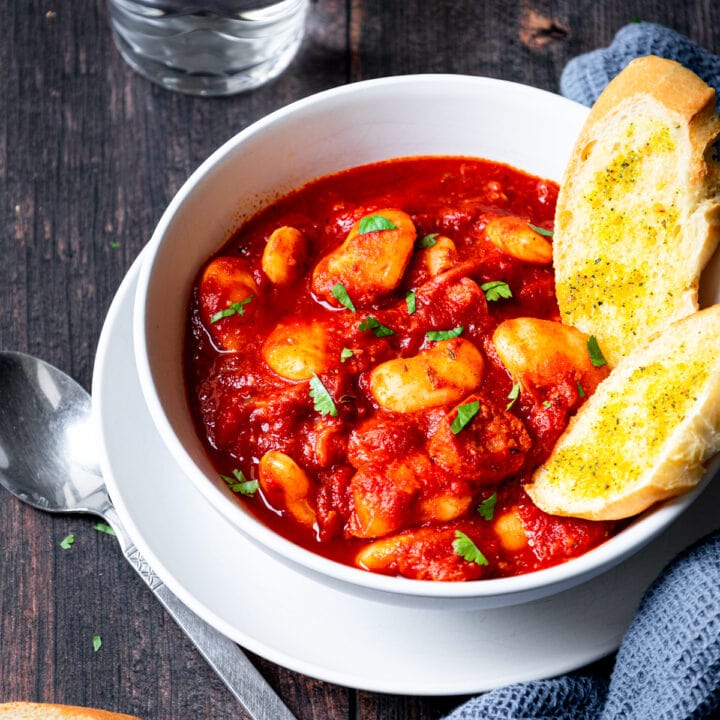 Chorizo butter bean stew