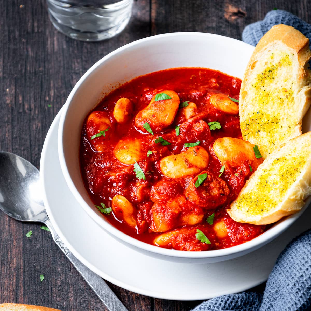 Chorizo butter bean stew