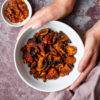 Bowl of spicy air fried mushrooms